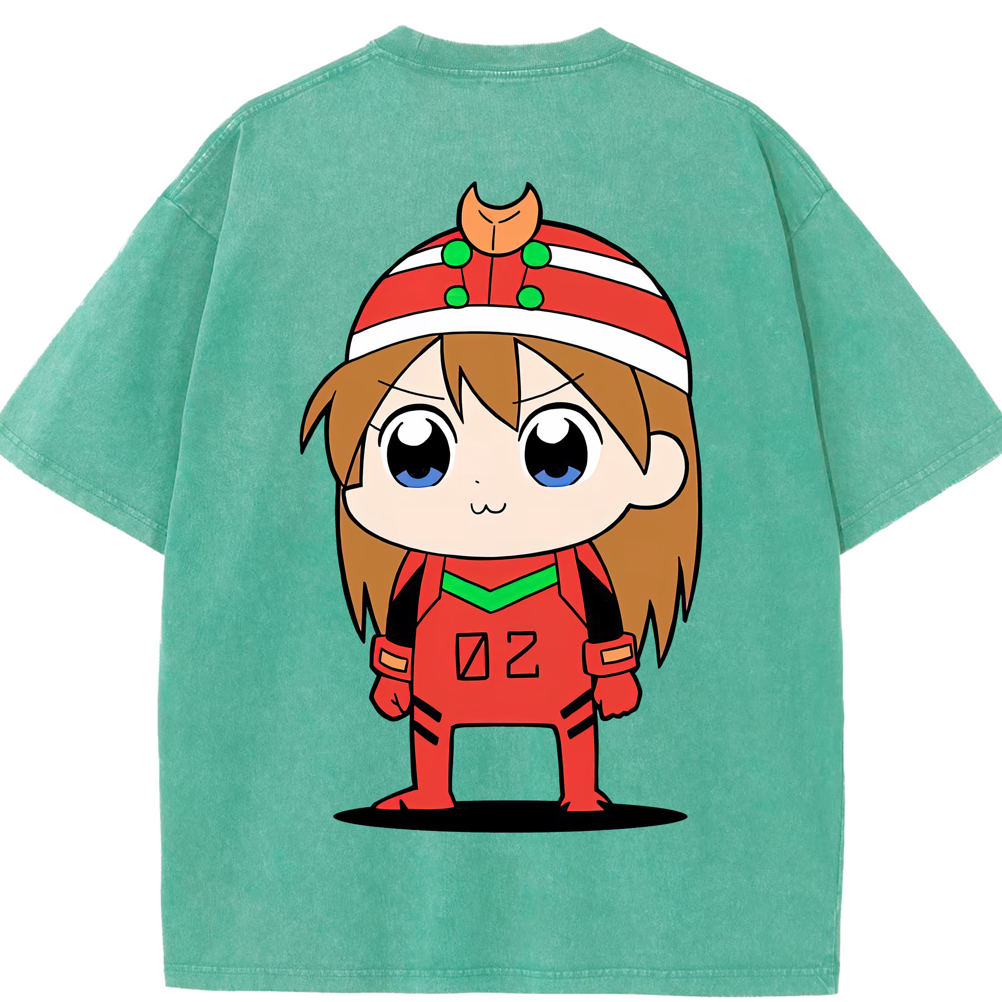 （画像用） EVA 新世紀エヴァンゲリオン 綿100% ヴィンテージ風 半袖Tシャツ（背面プリント）